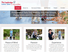 Tablet Screenshot of cambridgecrittersitter.com
